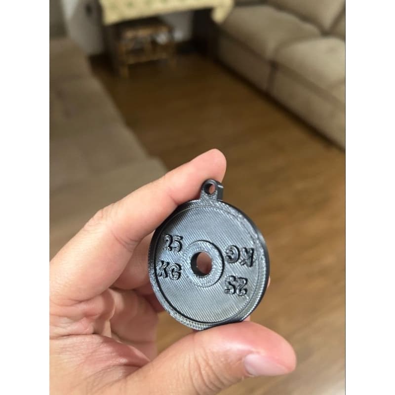 Chaveiro Anilha 25kg maromba fitness realista