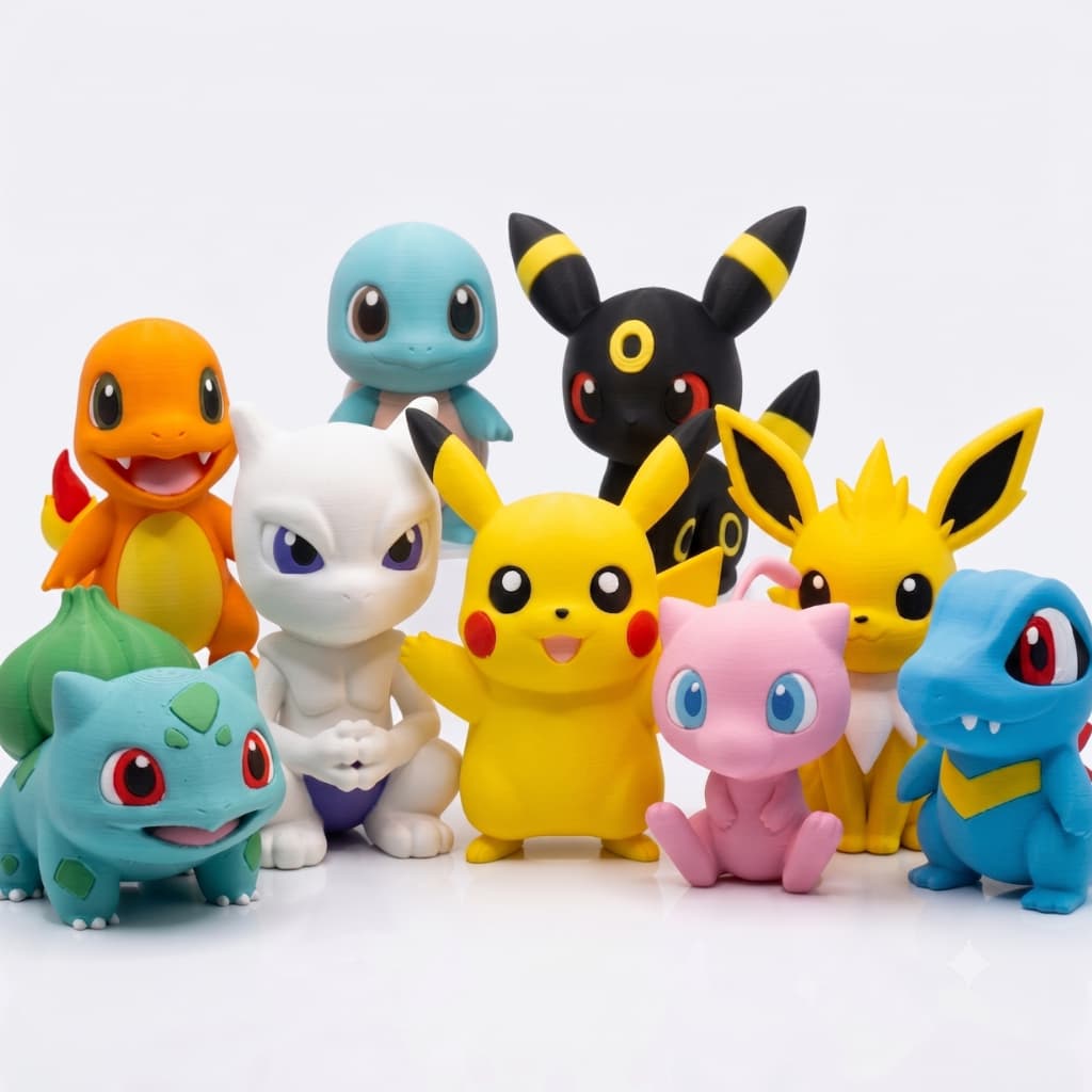Action Figure Pokémon Chibi Mini Colecionável - Diversos Modelos Decoração Impressão 3D