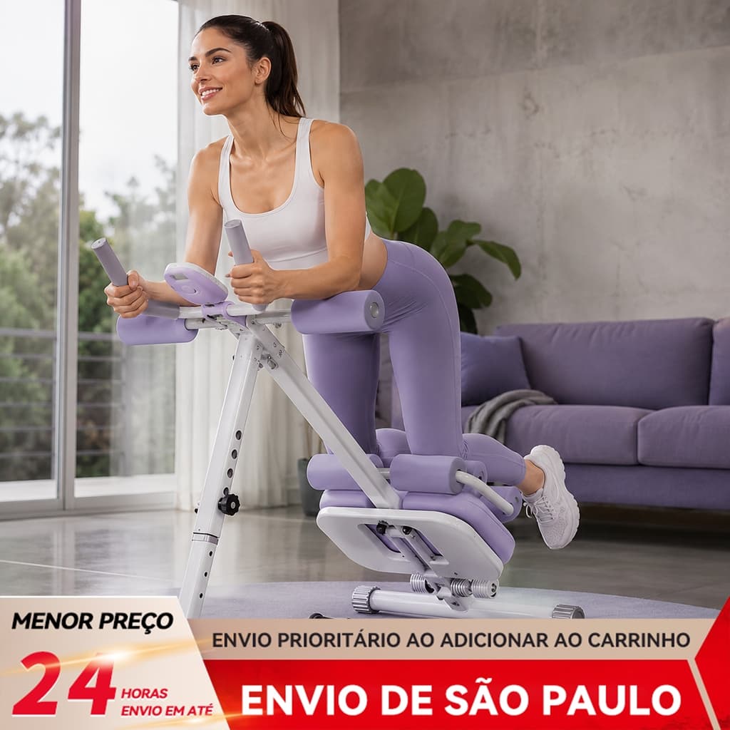 BAIERDI Aparelho de Treino Abdominal Multiuso, Fortalece Abdômen, Cintura e Glúteos para uso doméstico