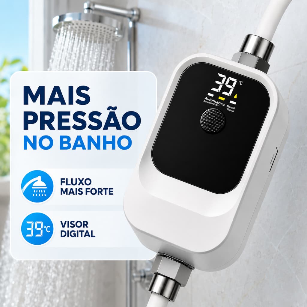 Pressurizador de Chuveiro Automático 110V-220V 25L/min Bomba Pressurizadora de Água