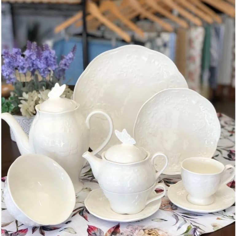 NEW BONE BIRD BUTTERFLY PRATO SOBREMESA RASO FUNDO BOWL TRAVESSA XÍCARA CHÁ CAFÉ Porcelana  LYOR MESA POSTA