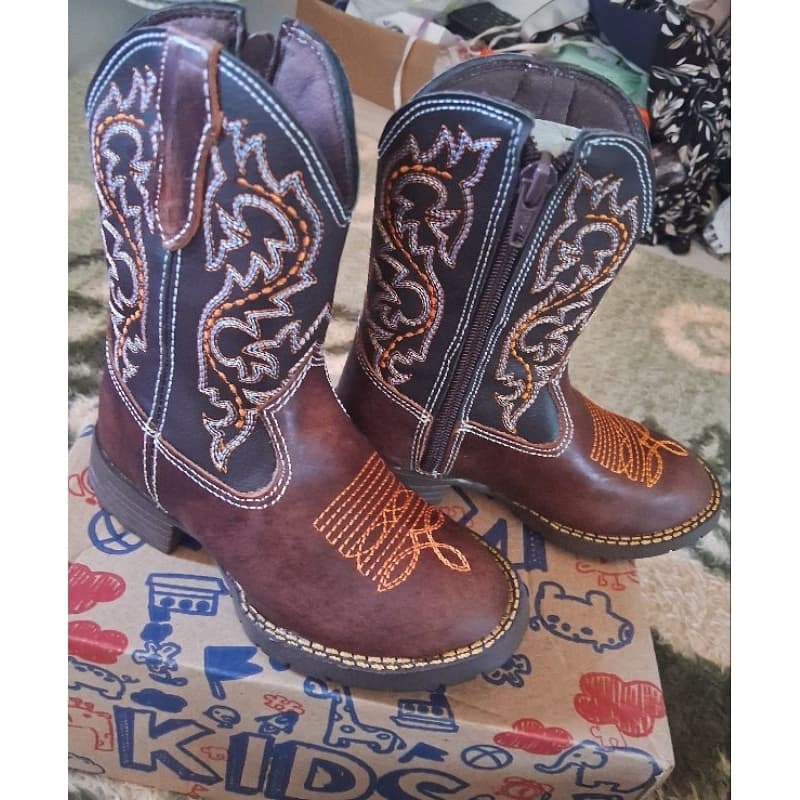 Bota Texana Unissex Country Infantil Kapell com Solado de Borracha Antiderrapante Original