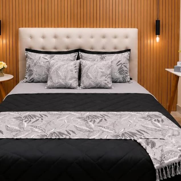 Kit Cobre Leito Casal Queen King Super King 12 Peças Supremo Franja