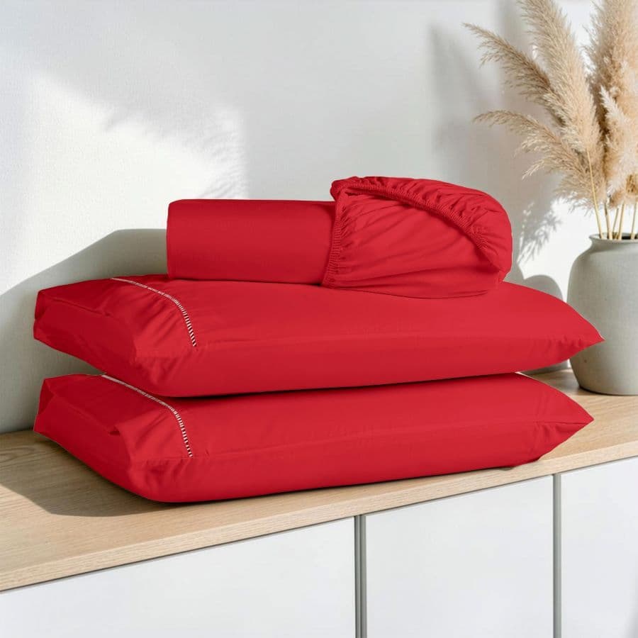 Jogo de lençol para cama box Berço Solteiro Casal Queen King 400 Fios Micropercal