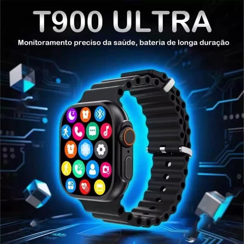 Nova T900 Ultra T800 Ultra 2 Série 8 Relógio Ultra Smart Watch Esportivo Sem Fio À Prova D'água + pulseira