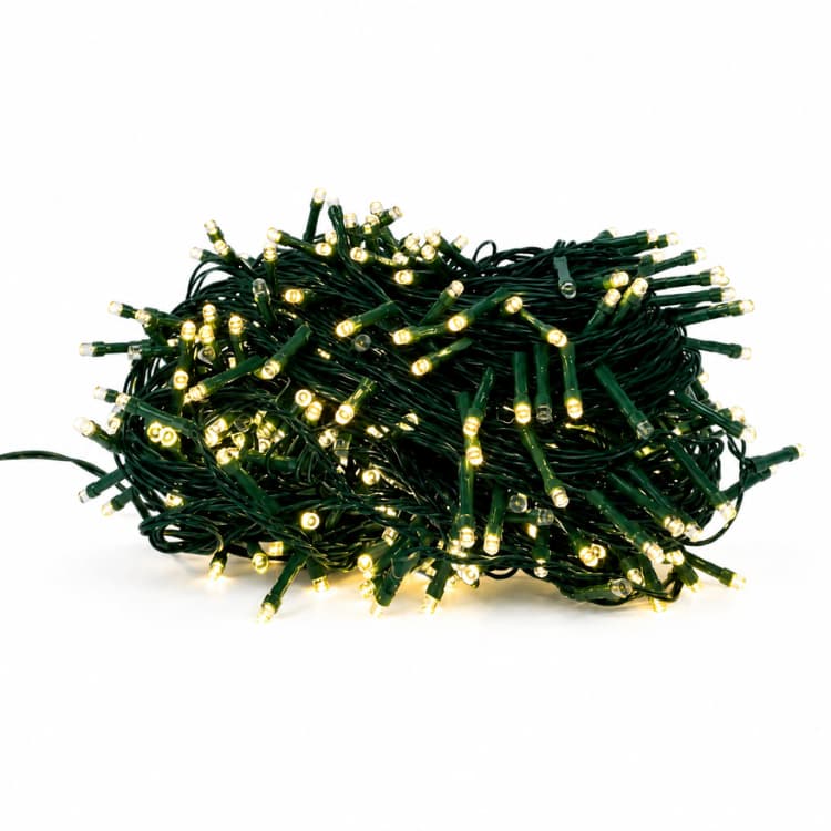 Pisca Natal Estrobo branco quente 50 Metros 500 LEDs Branco Quente Bivolt a prova da Agua Bivolt