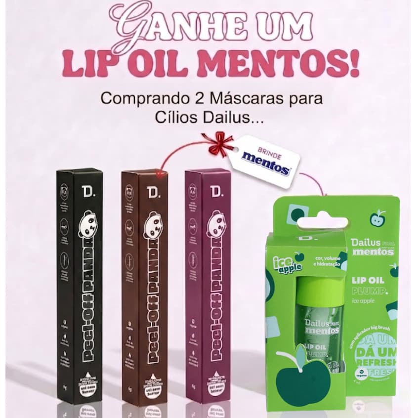 Mascara de Cilios Peel-Off Dailus Alta pigmentação Xô Efeito Panda - Monte se Combo