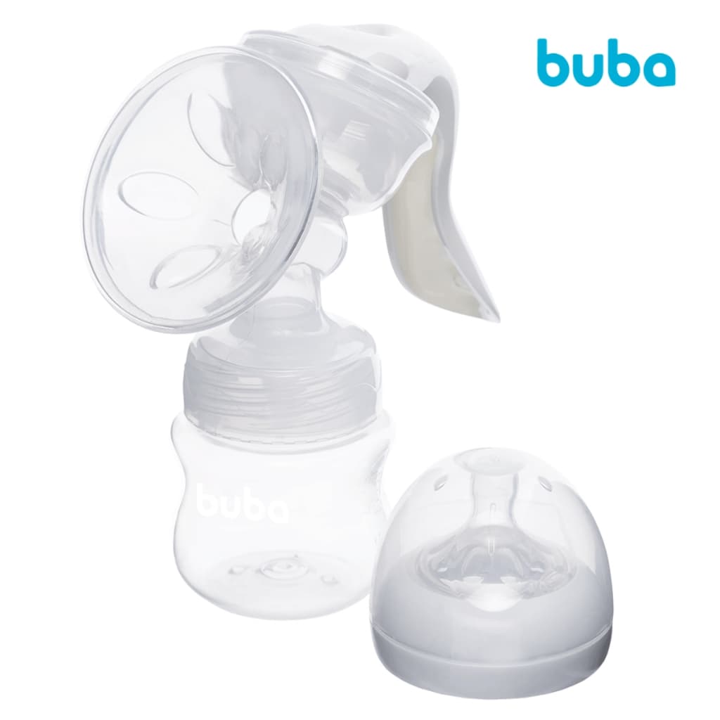 Bomba de Tirar Leite Manual Buba com Mamadeira Extrator de Leite Materno