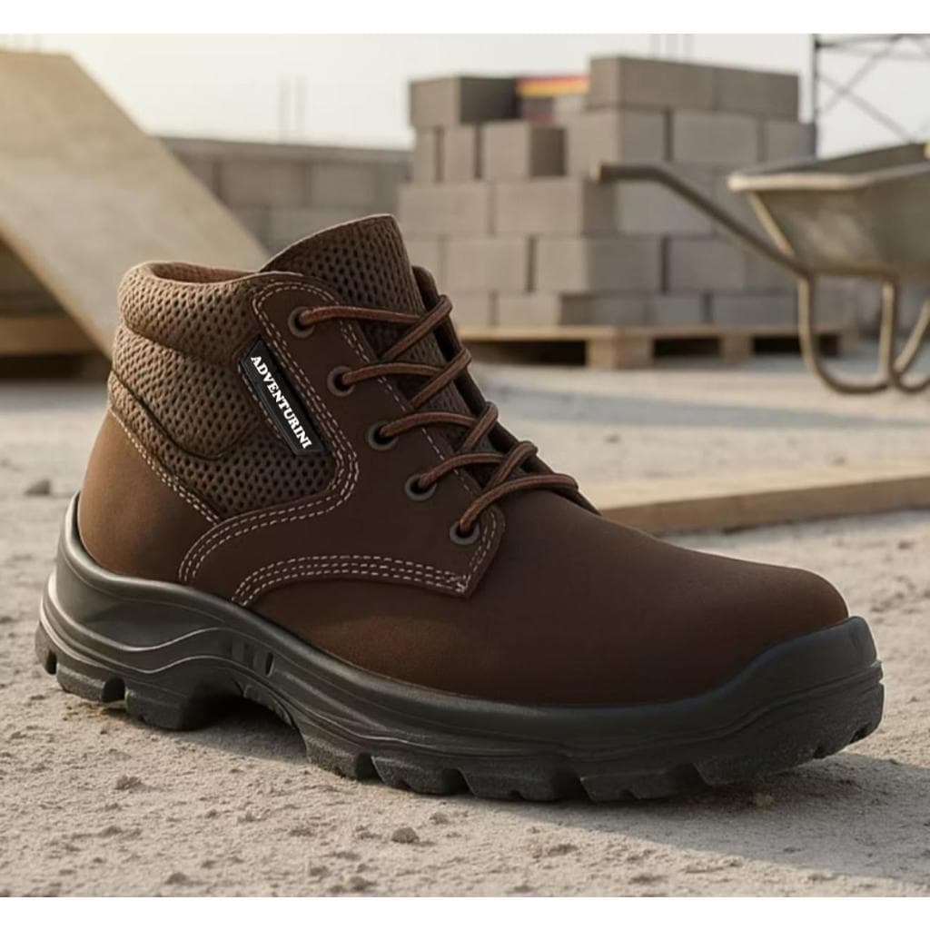 Bota Masculina Coturno Adventure de Trilha Reforçada de Cano Medio Confortável Impermeável Com Solado Leve Macio