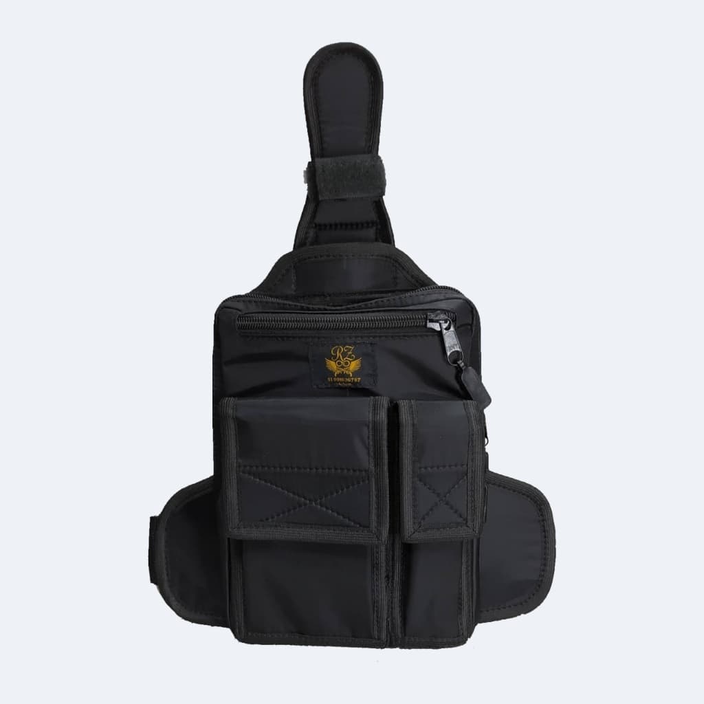 Kit R&Z Completo — Bornal de Perna com Coldre Interno, Bainha e Bolso Auxiliar + Cinto com Protetor Lombar