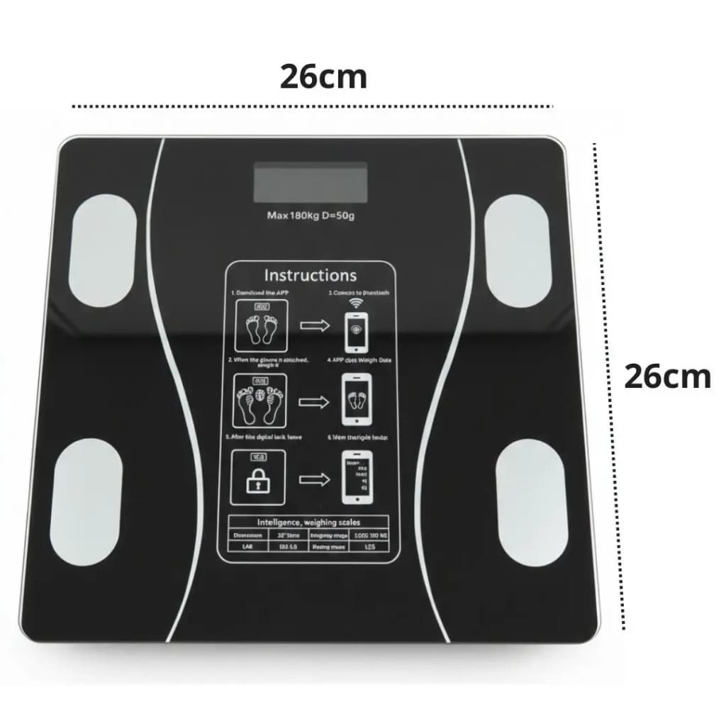 Balança Digital até 180kg com Bluetooth para Monitoramento