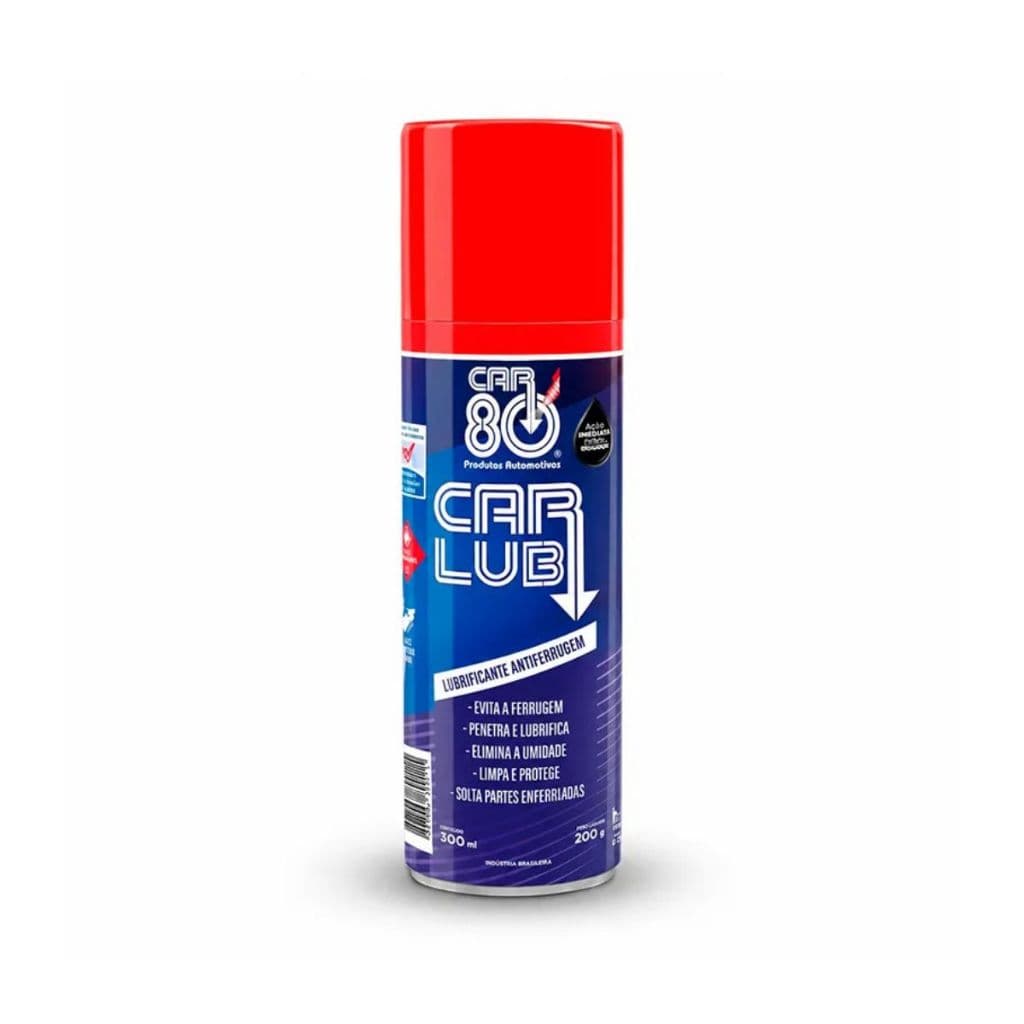 Lubrificante Antiferrugem Spray Carlub Car 80 300ml Desengripante Proteção Contra Ferrugem