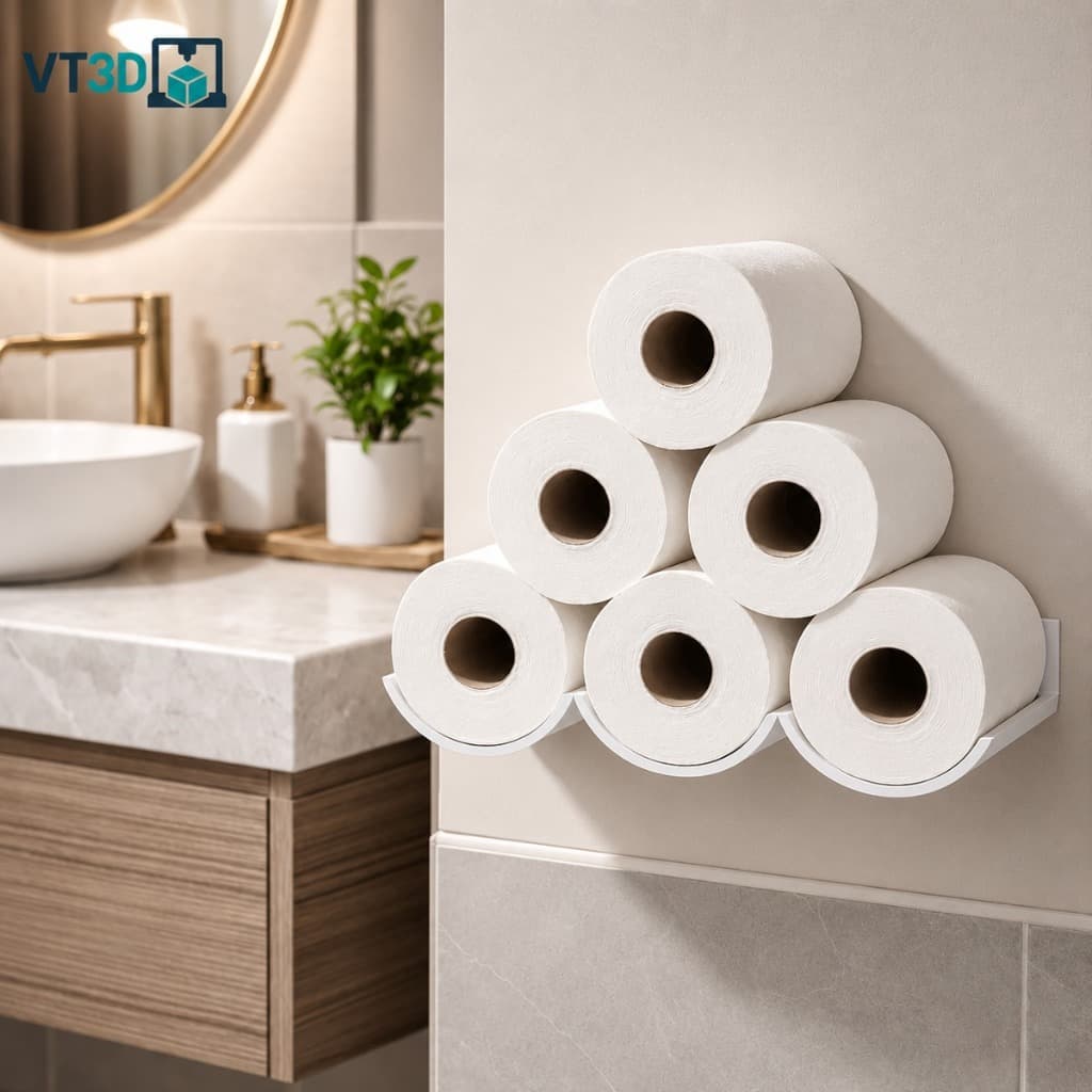 O mais novo suporte modular para papel higienico deixando seu banheiro mais   organizando e moderno com esse lindos supo