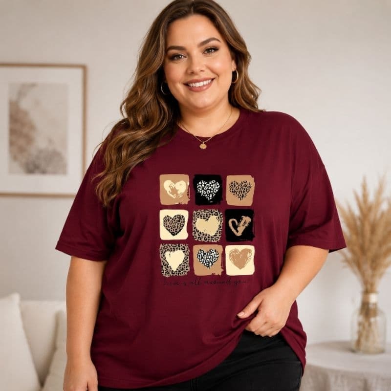 Camiseta Premium Algodão P AO G3 Pus Size Basica Feminina 100% Algodão Folgada Blusa Camisa
