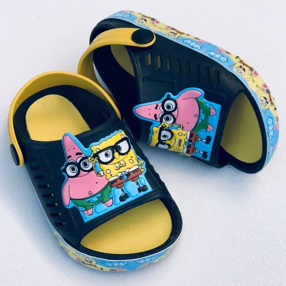 sandalia infantil papete babuche bebê infantil para meninos do Bob esponja