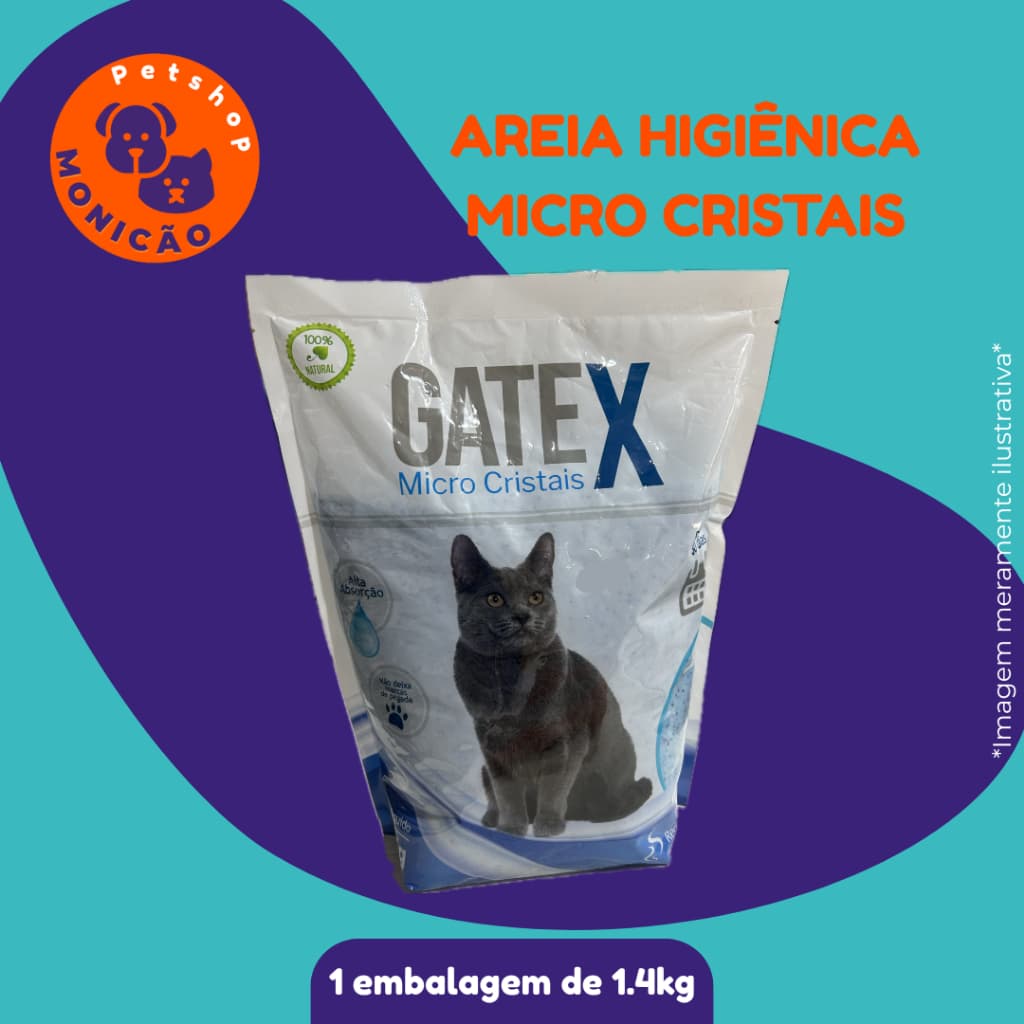 Areia Sílica para gatos Gatex 1,4kg - Micro cristais