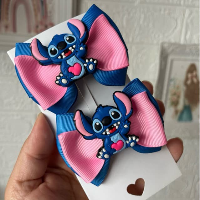 Laço de Cabelo Infantil Stitch / Kit pulseiras stitch