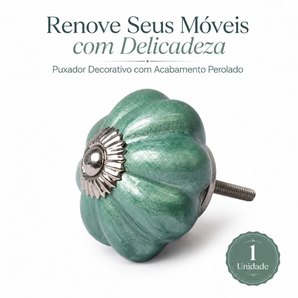 Puxador Azul Perolizado Cerâmica Esmaltada Móvel Provençal