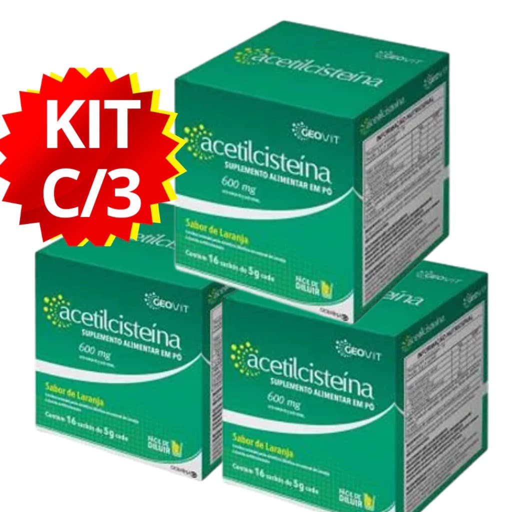 ACETILCISTEINA 600MG C/16 SACHES 5G KIT C/3