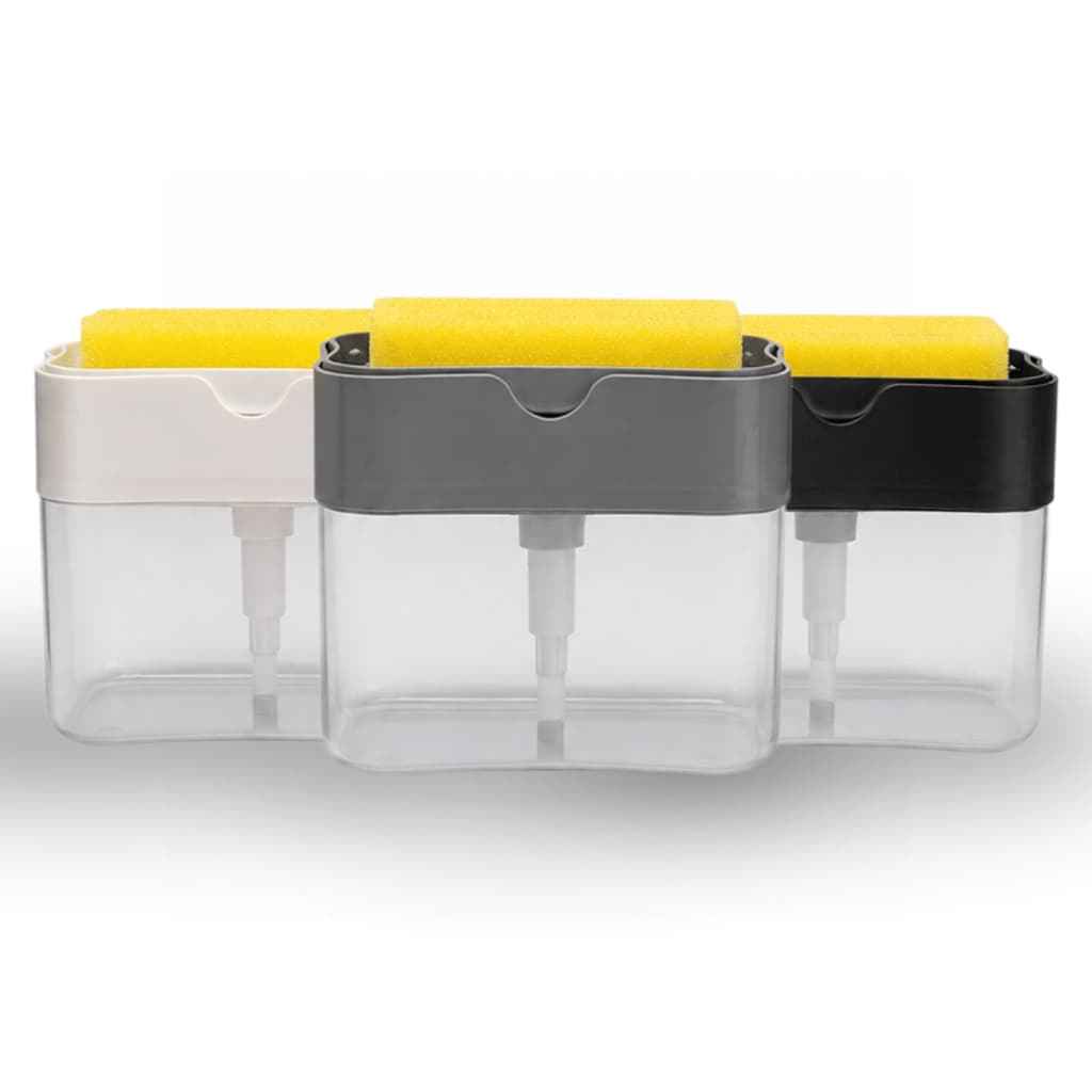 Porta Detergente com Dispenser Organizador 600ml Sabão Esponja Cozinha