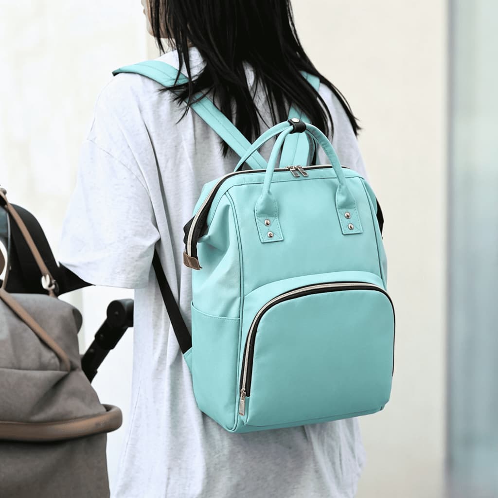 Mochila Maternidade Bolsa Mamãe Bebê Multifunção Grande capacidade Portátil À prova d'água Minimalista EleganteElegância