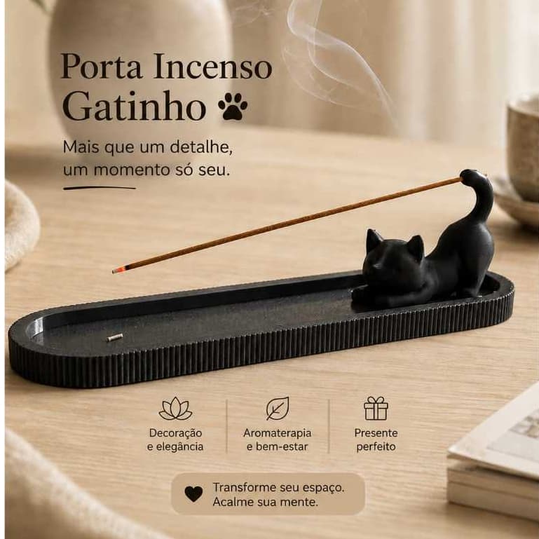 Porta incenso, incensário, meditação, suporte para incenso, zen, decoração, presente criativo