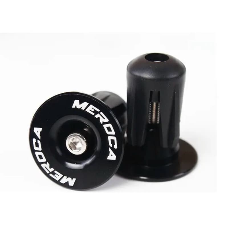Par Plug Tampão Guidão Acabamento | Meroca | Alumínio Expansivo MTB Speed Preto