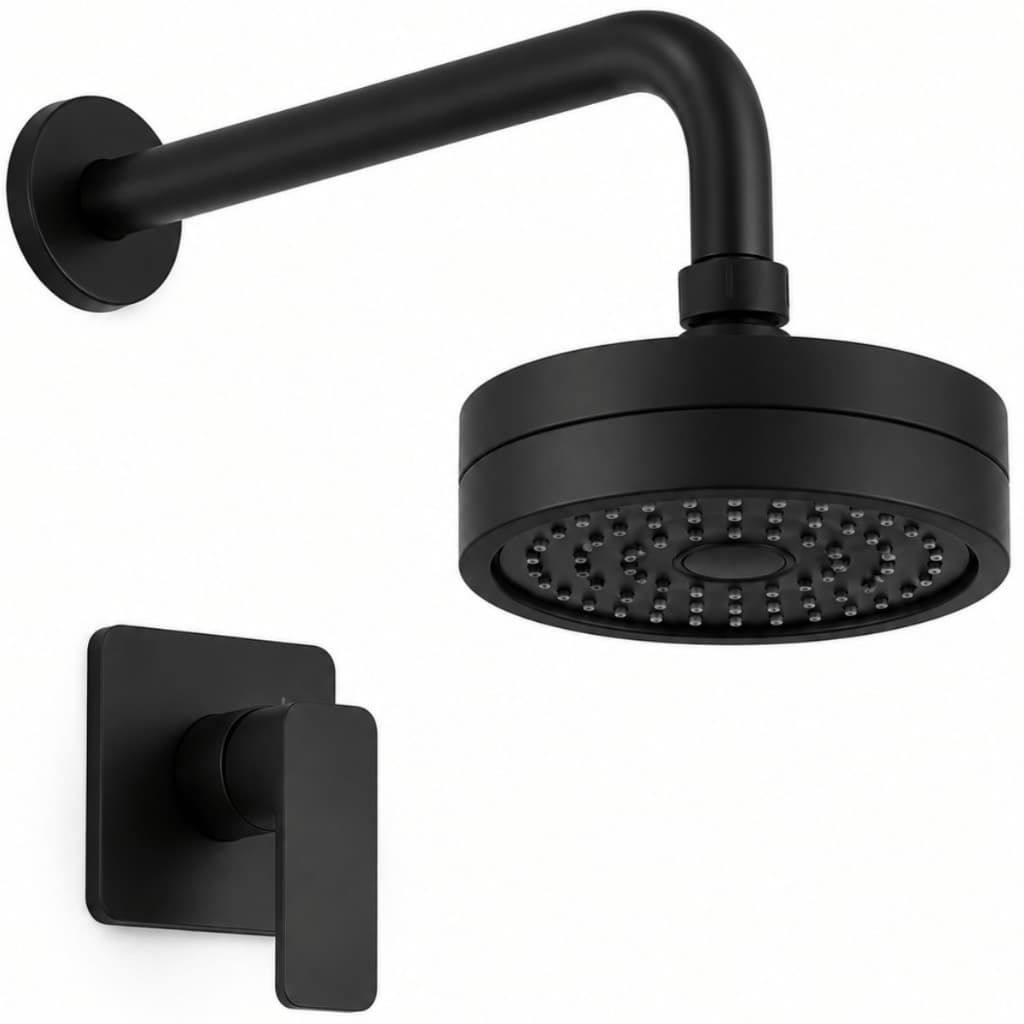 Chuveiro Ducha Fria Autolimpante + Acabamento Monocomando Deca Preto