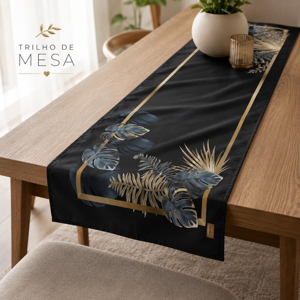 Caminho de Mesa Trilho Passadeira Toalha Estampada 4 ou 6 Lugares 1,45x0,45 Páscoa Natal Novadecora