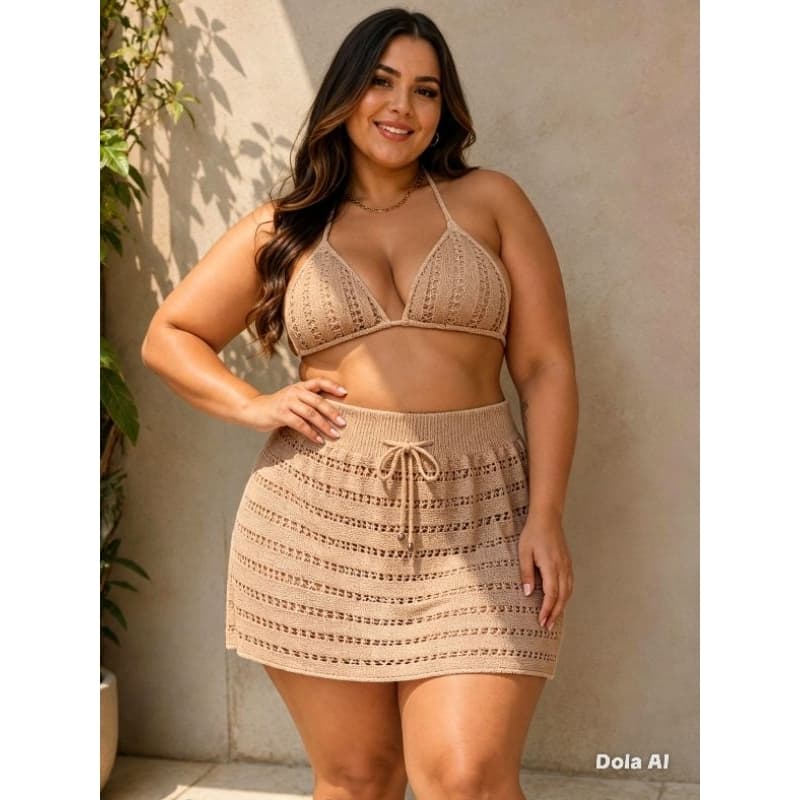 saída de praia plus size top com Bojo