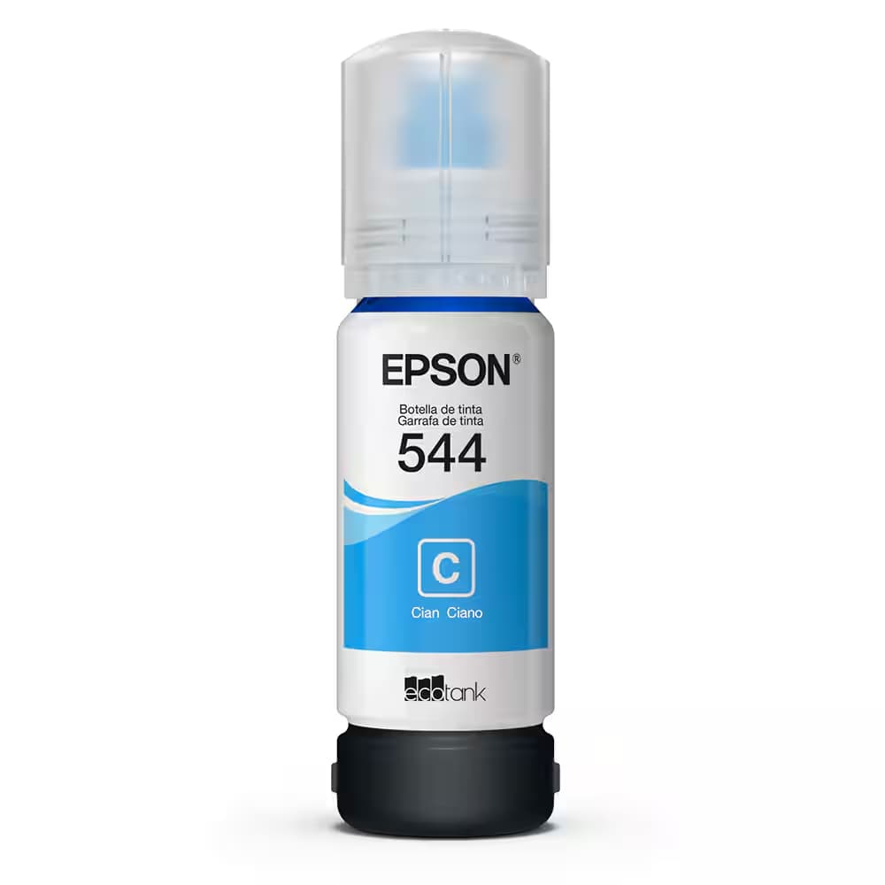 Refil Tinta Epson EcoTank T544220 Ciano 544 Original 65ml Rendimento Até 7500 Páginas