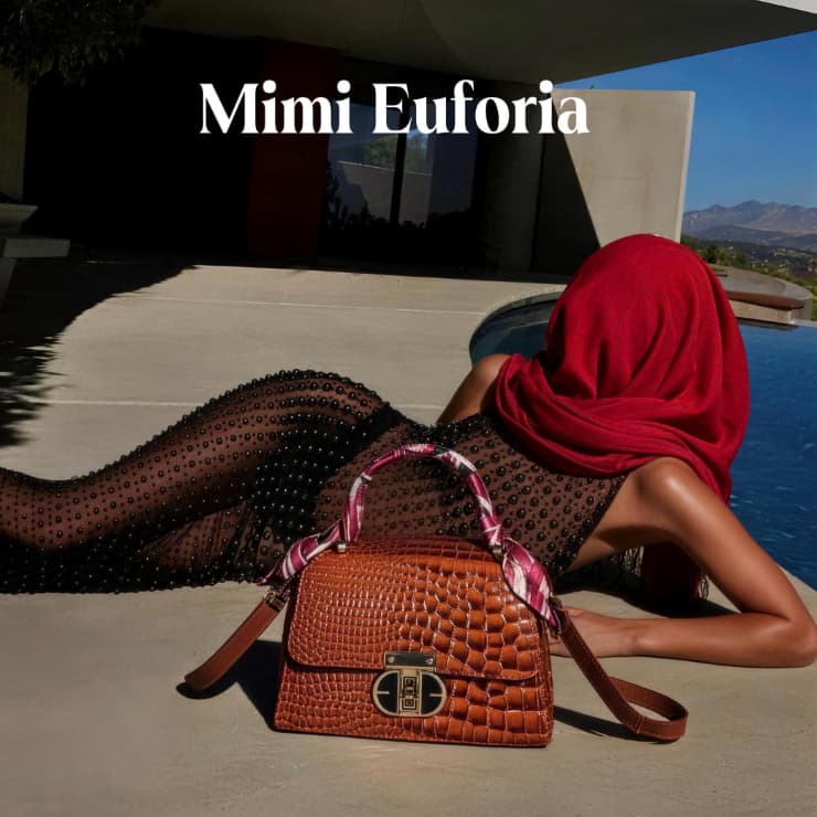 Bolsa Feminina Croco Luxo Mimi Euforia Alça de Lenço Elegante Bolsa Transversal de Ombro e Mão Premium 👜✨