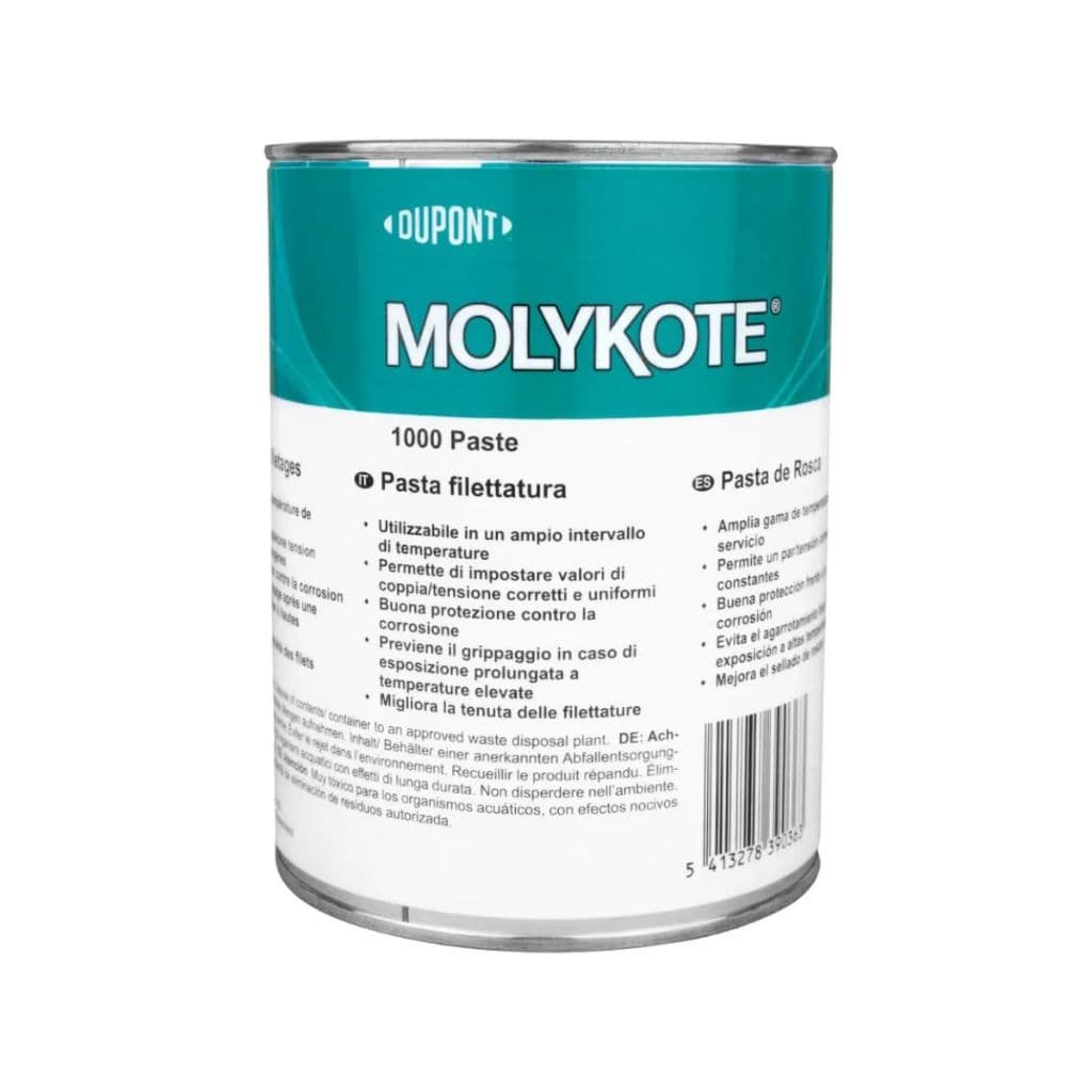 Molykote 1000 Hsc 1Kg Pasta Antiengripante Alta Temperatura Para Parafusos Industriais