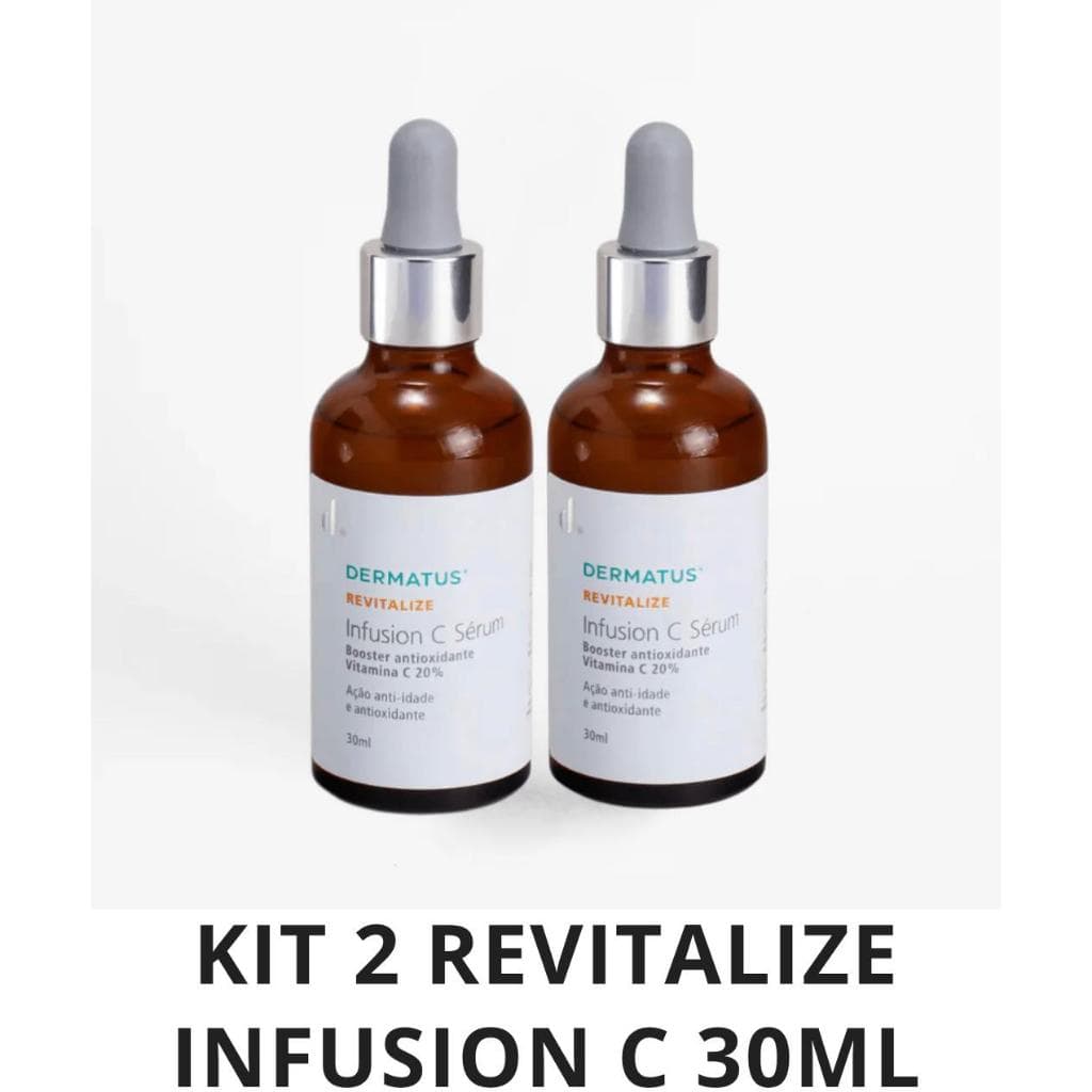 Kit 2 Revitalize Infusion C 30ml Dermatus hidratação da pele linha de expressão cuidados com a pele Booster vitamina c