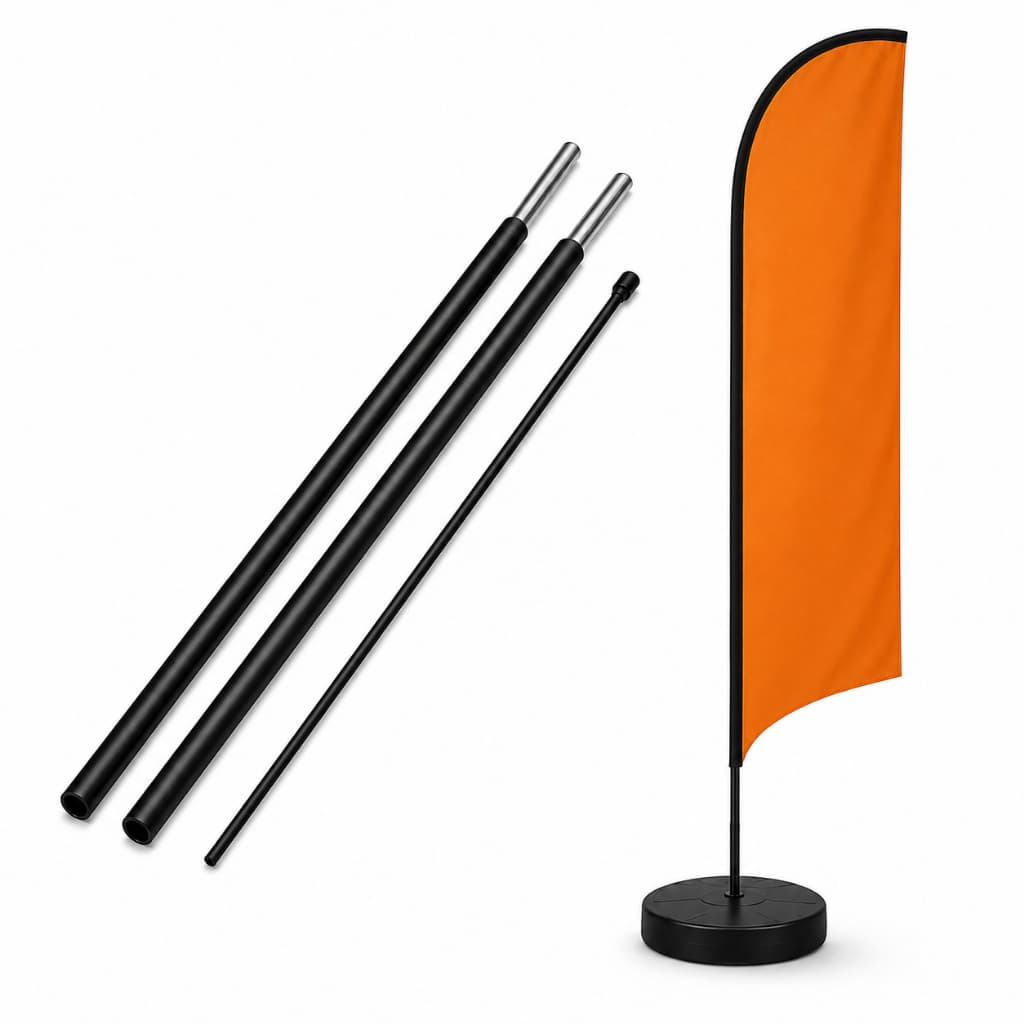 Kit 10 Hastes Para Wind Banner Vareta Comunição Visual 3 Metros