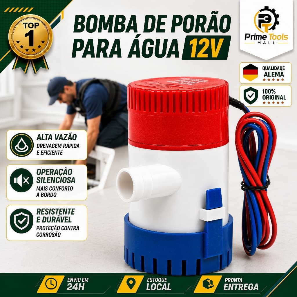 bomba de porão água 12v 1100gph Barco Lancha Bomba Submersa De Esgoto Submersível Marítima Porão De Iate