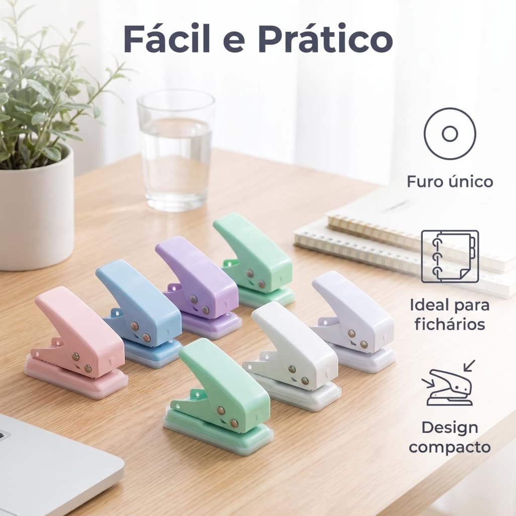 Mini furador de papel para escritório e uso doméstico