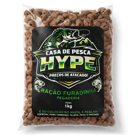 Ração Furadinha 1kg Para Pesca Tilápia Tambaqui Atrativo Natural Premium