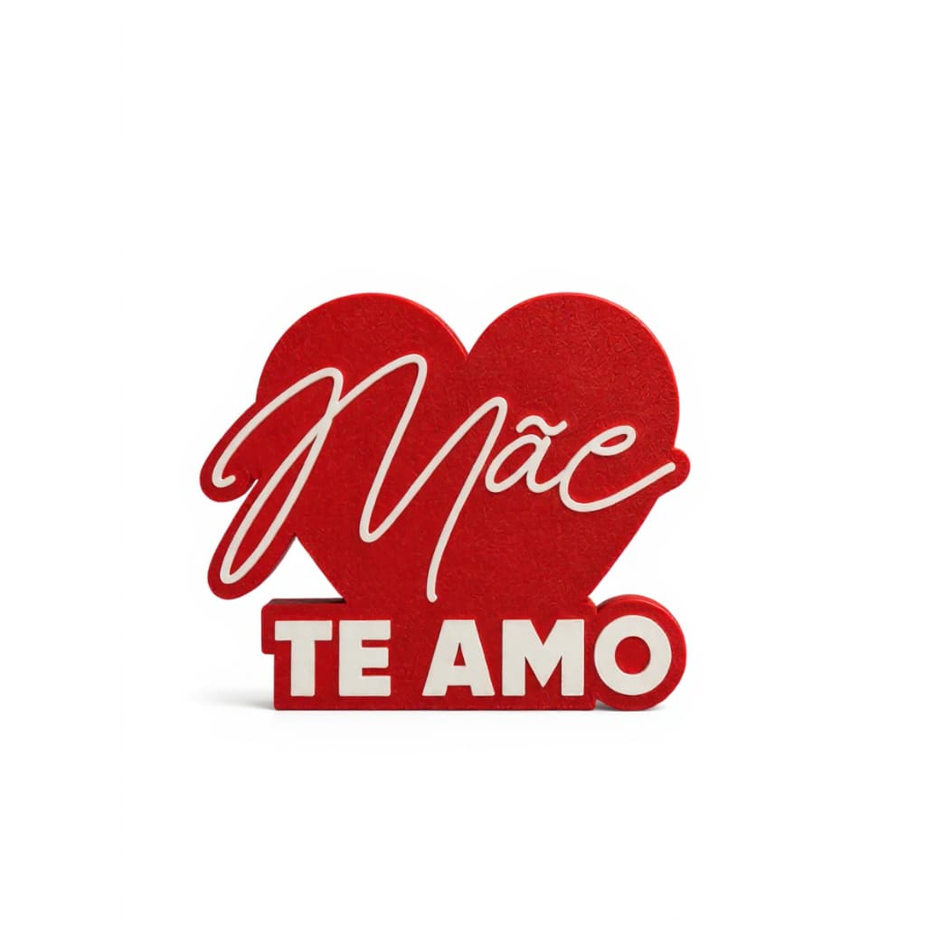 Letreiro Decorativo "Mãe Te Amo" em Impressão 3D.  Presente Criativo e Afetivo