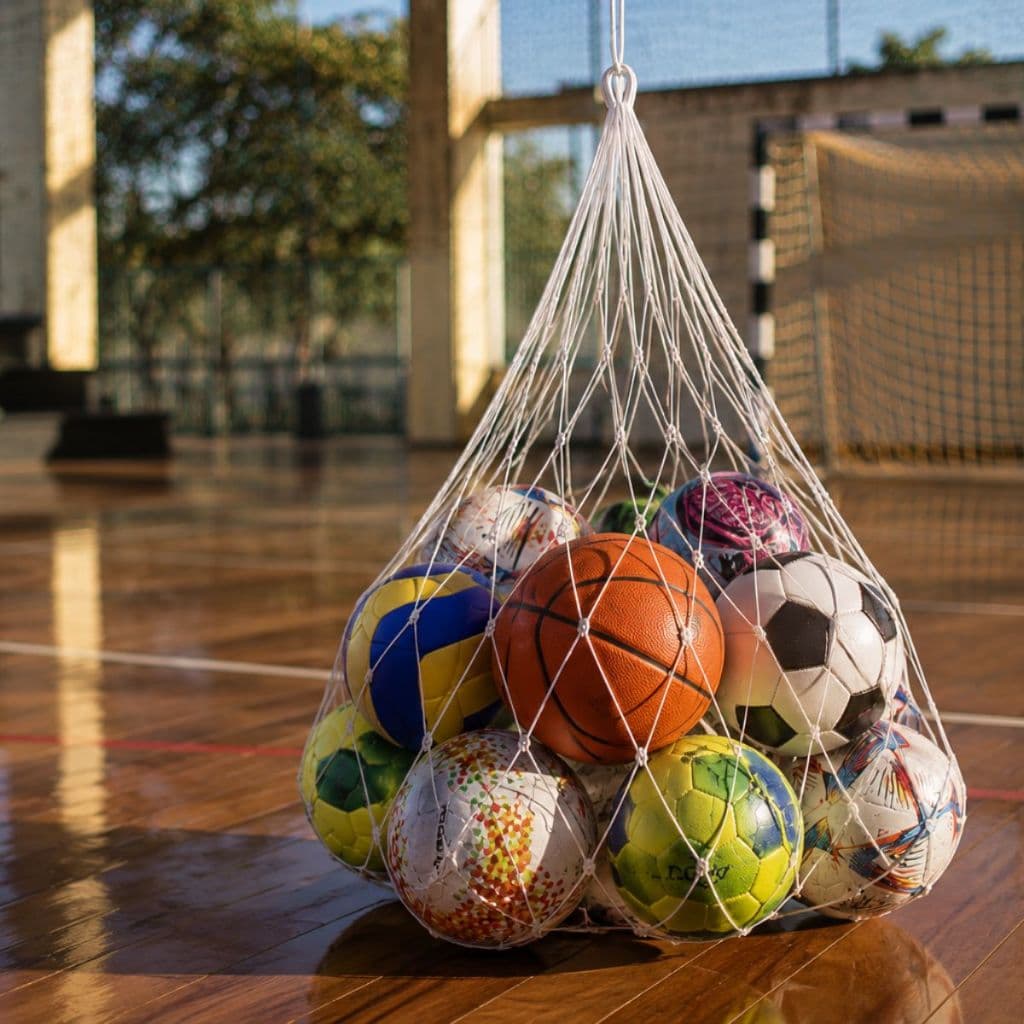 Rede Para Transporte de Bolas Fio 4 s/ Nó 20 Bolas Seda Sports Mania