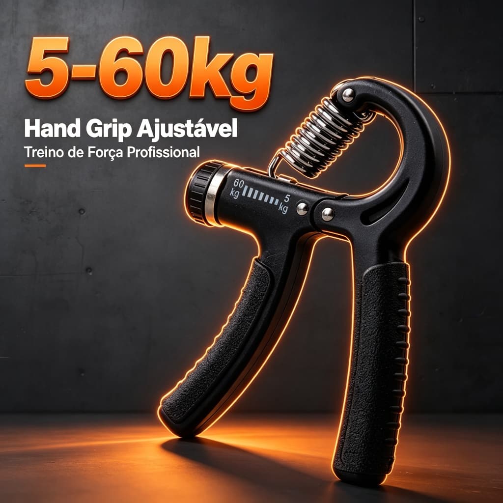 Hand Grip Ajustável 5kg a 60kg Fortalecedor De Punho Antebraço Academia Treino De Força Profissional