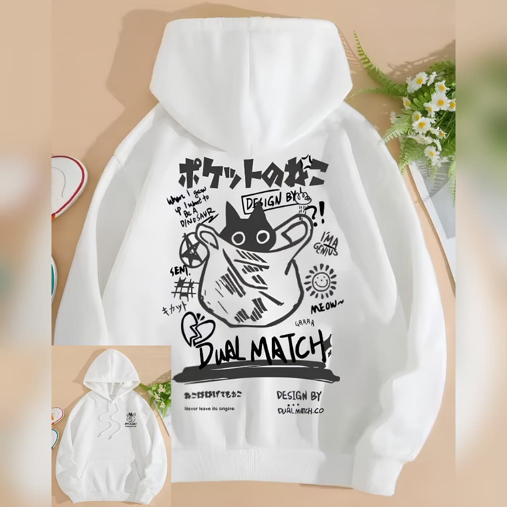 Moletom Unissex Flanelado com Capuz Gola Redonda Estilo Tumblr Casual Inverno 2025