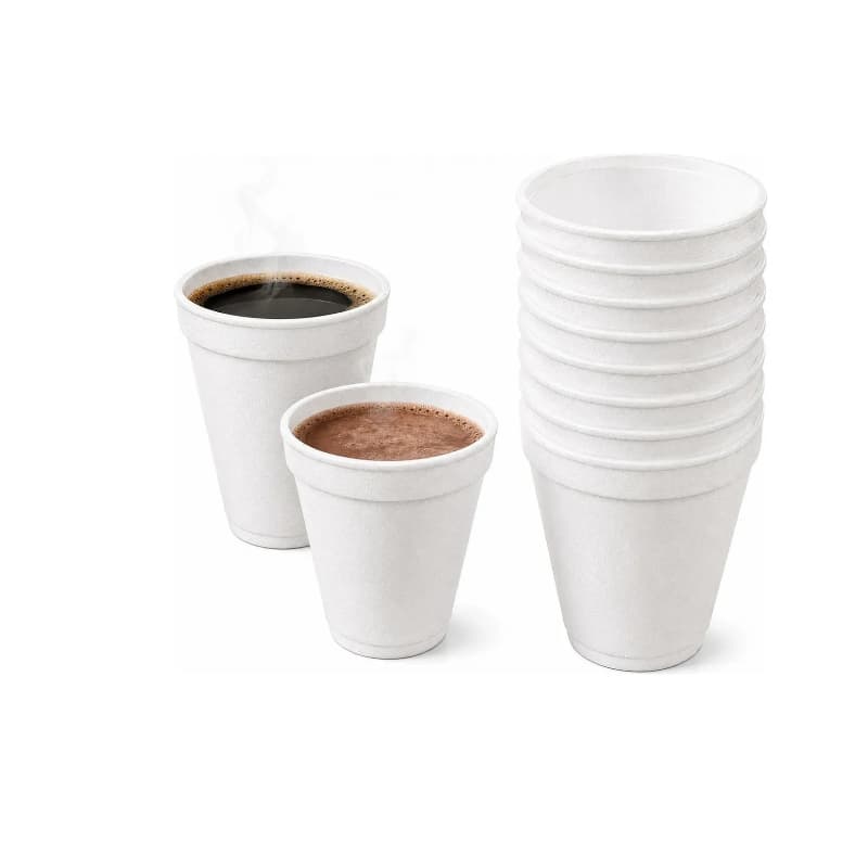 Copo Térmico de Isopor 180ml Pacote com 20 Unidades Branco Descartável EPS Café Chá