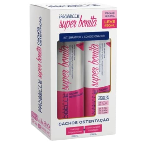 Kit Shampoo 250ml e Condicionador 200ml Probelle - Limpeza, Hidratação e Maciez