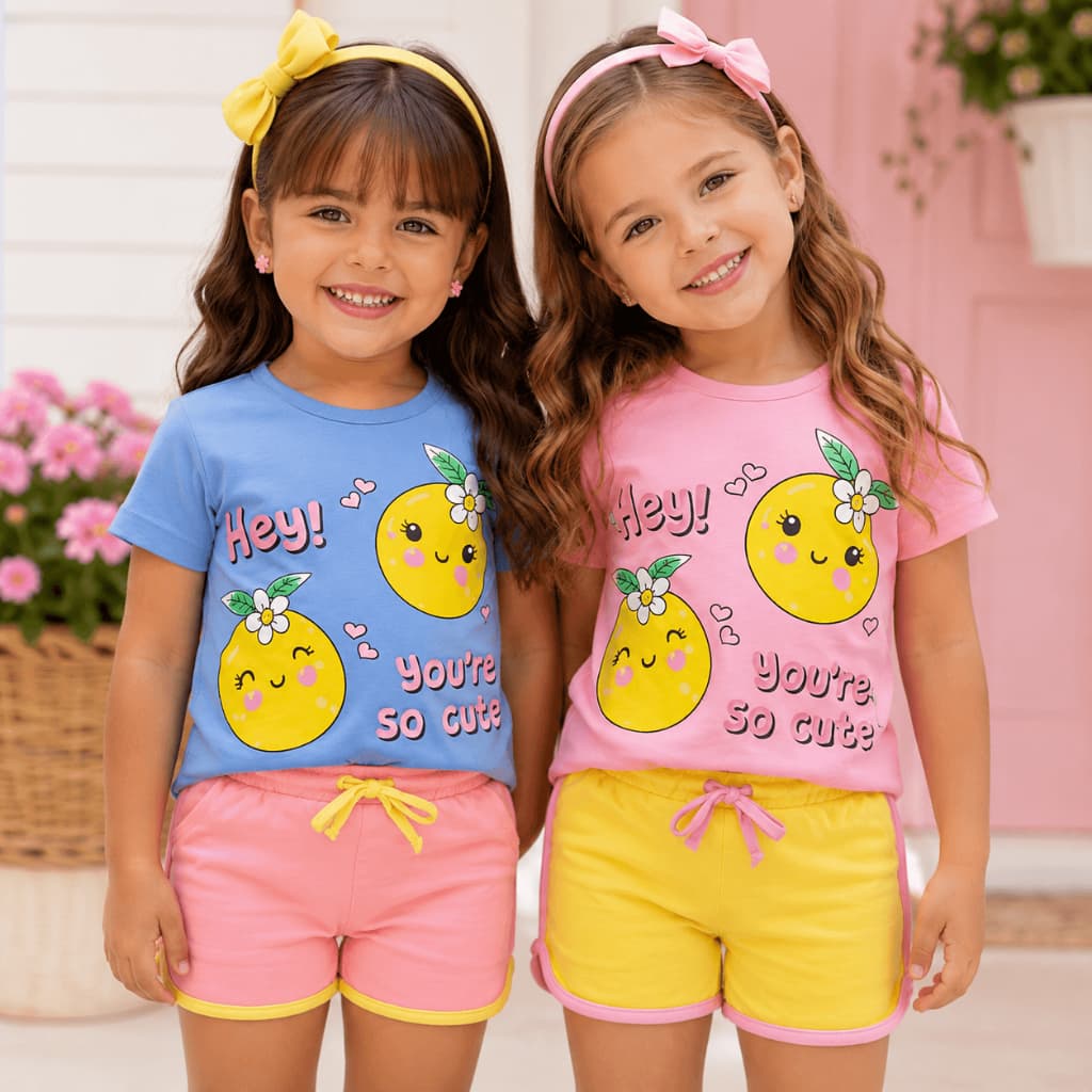 Conjunto Infantil Menina Infantil e Juvenil do 2 ao 12 anos |  Roupa Infantil Menina | Conjunto Verão Menina Confortável