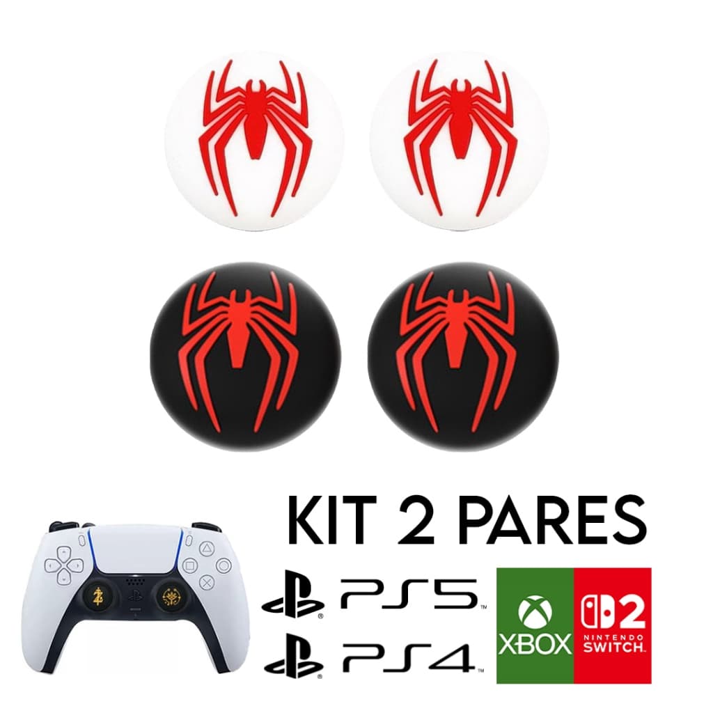 Kit de 2 Pares de Grip de Personagem Para Controle PS4/PS5/XBOX ONE/SERIES S/X.