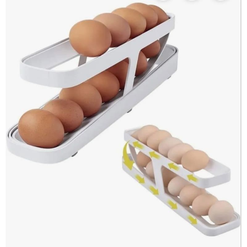 Organizador de Ovos TopChef 2 Andares – Prático, Econômico e Ideal para Organizar sua Geladeira