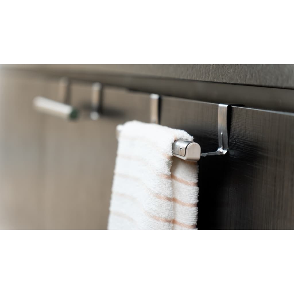 Suporte Porta Pano De Prato Toalha Rosto Utensilios Toalheiro Para Armário Cozinha INOX ESCOVADO