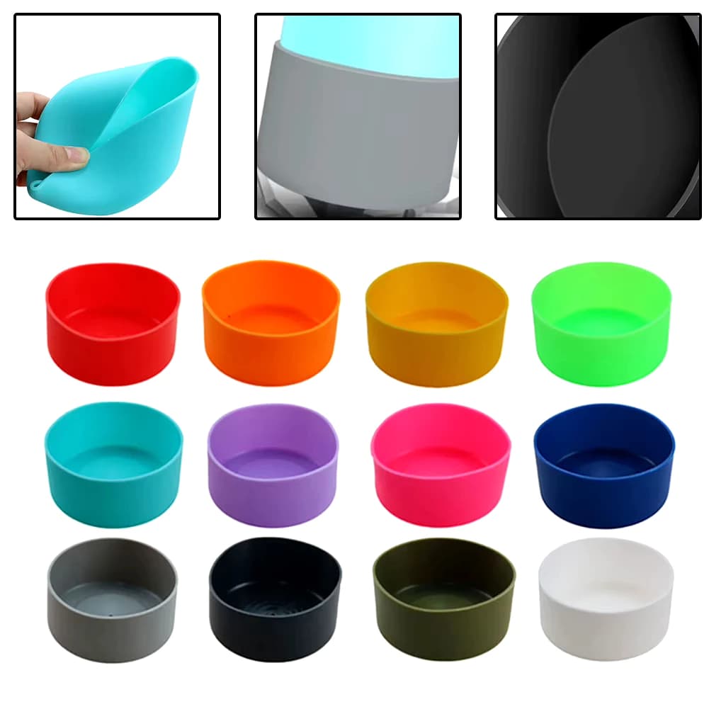 Base Protetora Capa de Silicone para Garrafa Térmica - 8,00cm - Compatível com nossa garrafa de 800ml - Diversas Cores