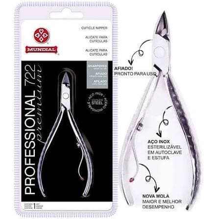Alicate p/ Cuticulas Professinal Premium  722 MUNDIAL